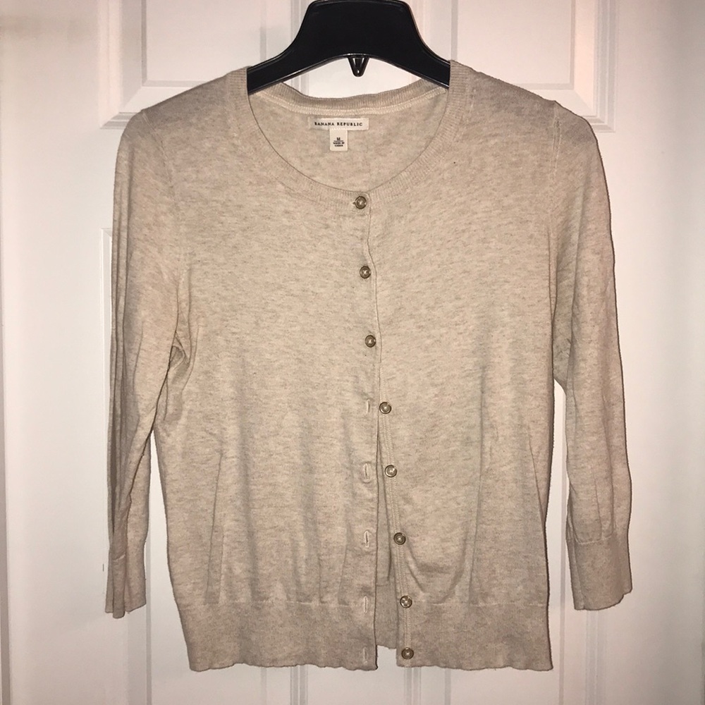 Cream cardigan from Banana Republic. Size medium